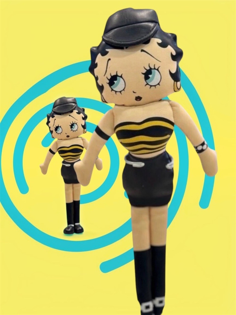 Betty Boop Motorcycle Attire Vinyl Cloth Rag Doll 10”